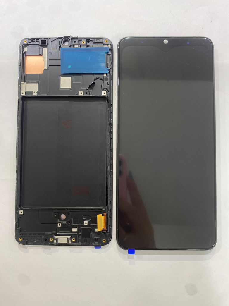 Frontal Samsung A70 Original Nacional Cor Preto Com Aro