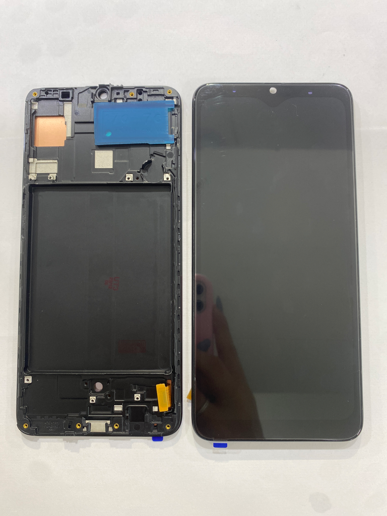 Frontal Samsung A70 Original Cor Preto Com Aro Display Menor