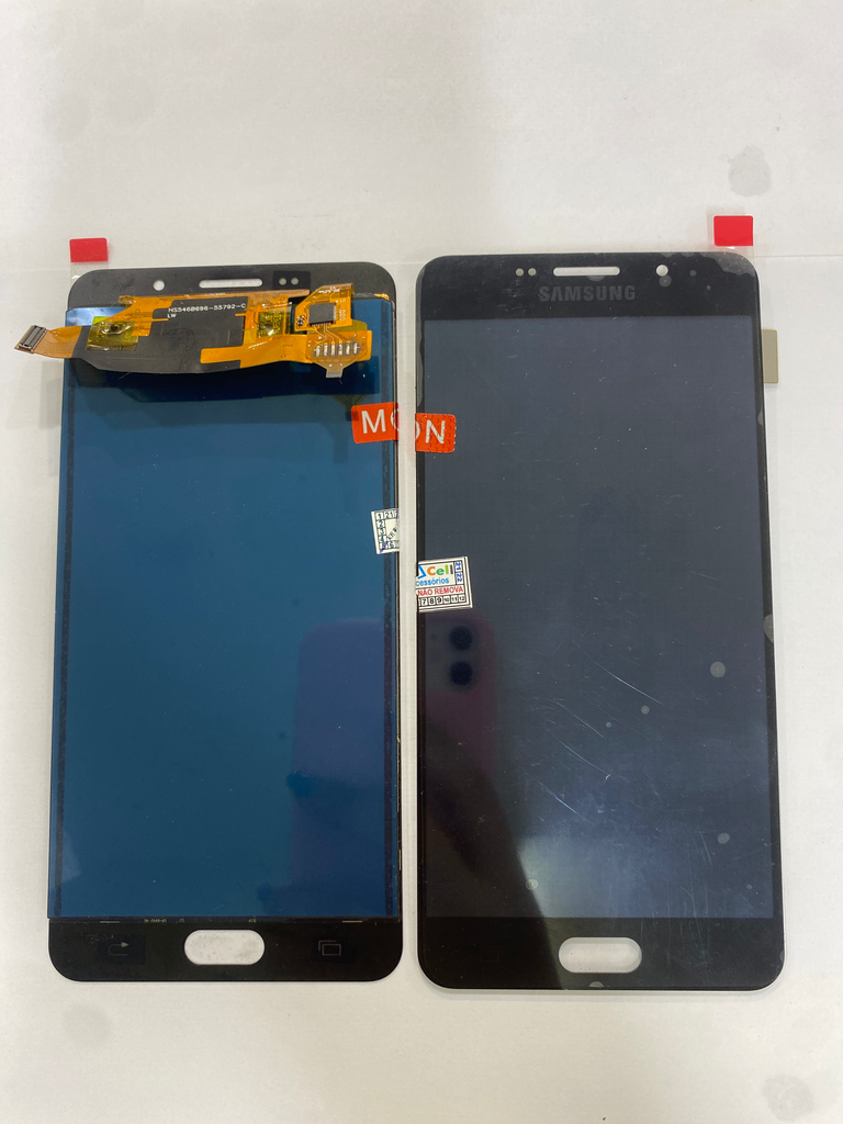 Frontal Samsung A7 2016/A710 Paralela Com Brilho Cor Preto