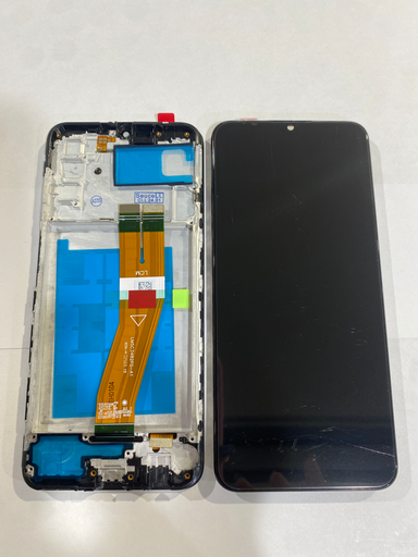 [C-A03Sc-P] Frontal Samsung A03S/M03S Com Aro Cor Preto